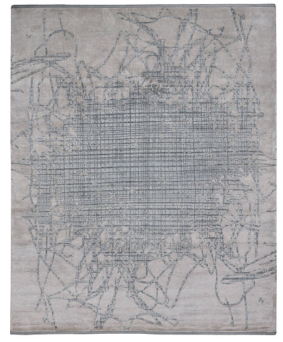 Raster muted 2 chrome tapijt