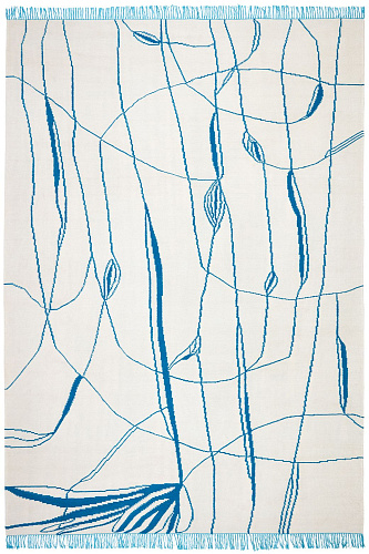 Ravie Bleu designer vloerkleed