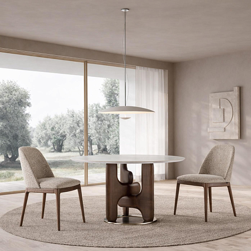 Clifford ronde eettafel met marmeren blad