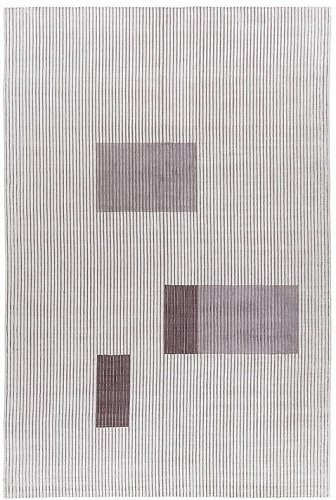 Handloom viscose lijnen vloerkleed
