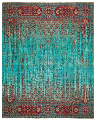 Mamluk kensington double vendetta rood d zijde vloerkleed