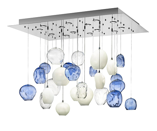 Blue Motion Murano Glas Kroonluchter