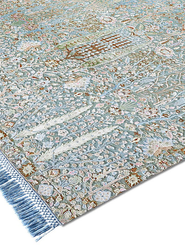 Pine Garden Blue luxe vloerkleed