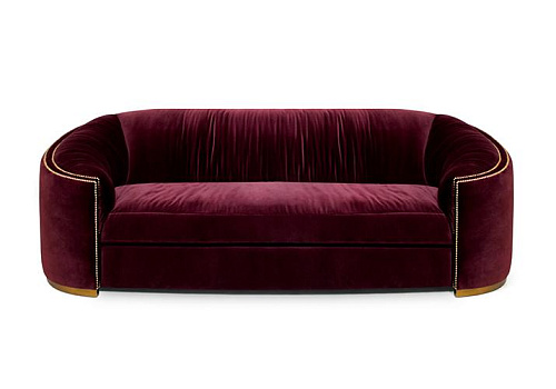 Premium comfort rode gebogen bank