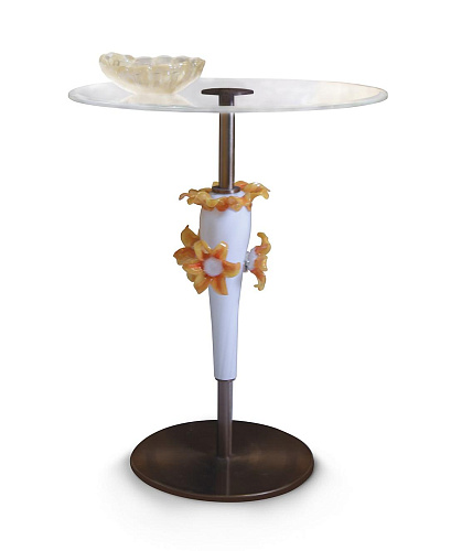 Bijzettafel met Murano glazen blad