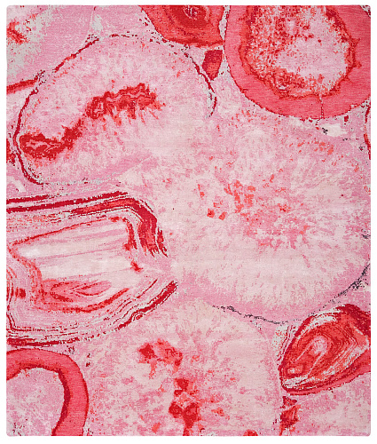Agate rood vloerkleed