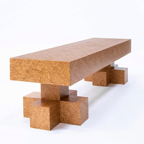 Minimalistische houten bank