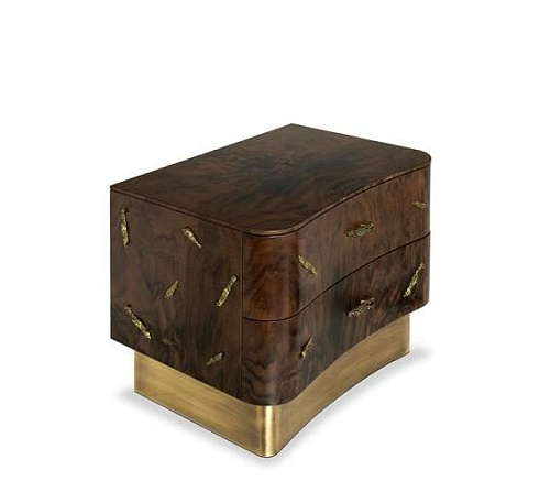 Designer houten nachtkastje