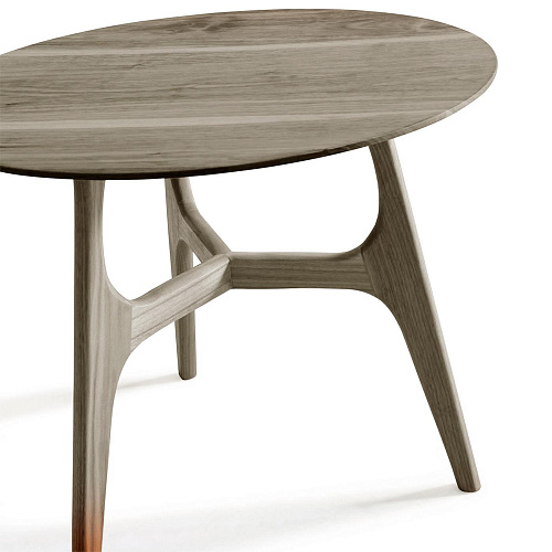 Converso grijze massief walnoten salontafel