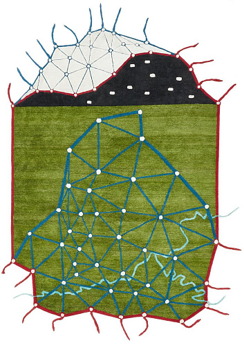 Topographie Imaginaire designer handgeweven vloerkleed