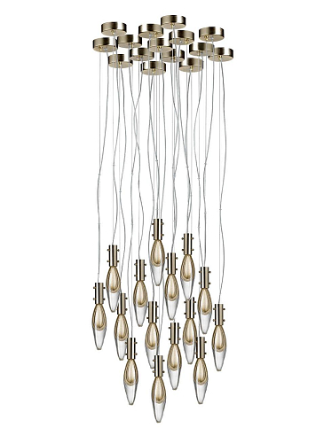 Murano Drops 15-Lichts Hanglamp