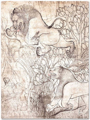 Two Lions handgeweven vloerkleed