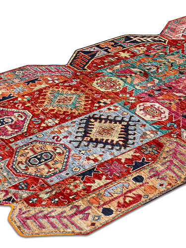 Multishape handgemaakte luxe vloerkleed