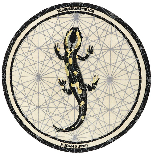 Salamandra Ardentis Agri rond designer handgeweven vloerkleed