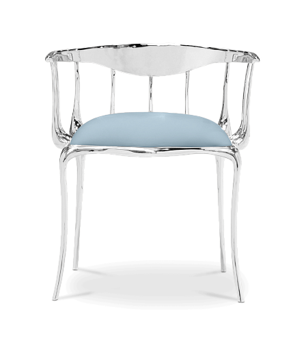 Silver luxe stoel