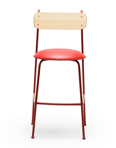 Lena SG-75 Rode Essenhout Barkrukstoel