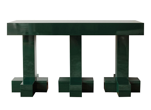 Glanzende groene consoletafel