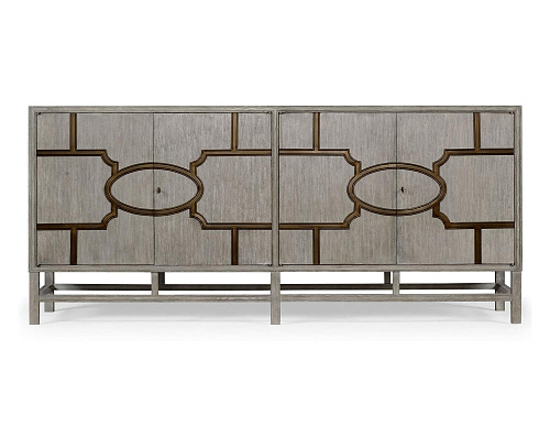 Hewlett Greyed Oak buffet met brons