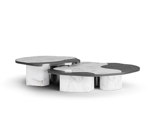 Athena Calacatta marmer en onyx tafelset