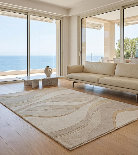 Sand Waves handgemaakt vloerkleed