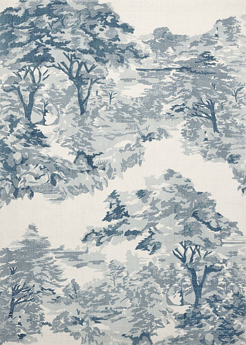 Landscape lichtblauw vloerkleed