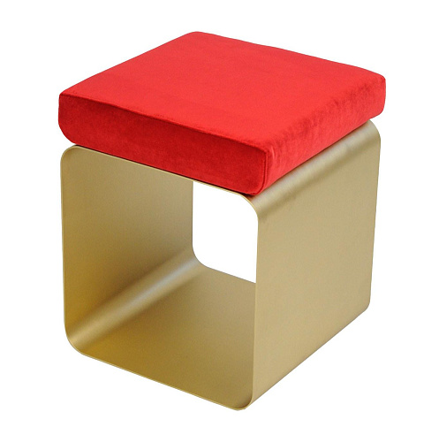 Rode kruk met metalen basis