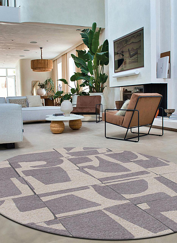 String rond vloerkleed