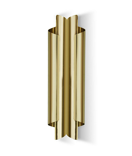 Verouderd messing dubbele wandlamp