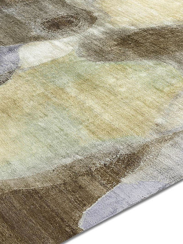 Olijf handgemaakte luxe vloerkleed