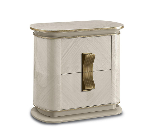 Dilan wit/gouden nachtkastje