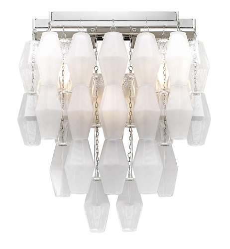 Gepolijst Nikkel Murano Glas Wandlamp