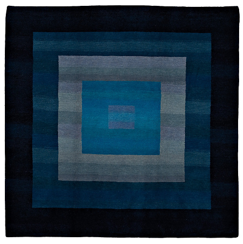 5 border marineblauw vloerkleed