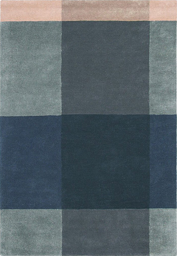 Plaid grijs vloerkleed