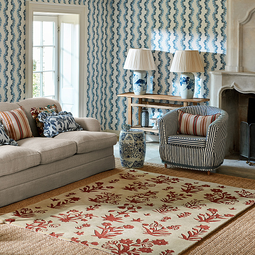 Woodland glade linen/roestbruin tapijt