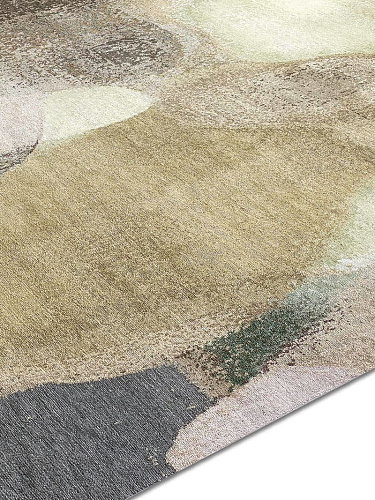 Olijf handgemaakte luxe vloerkleed