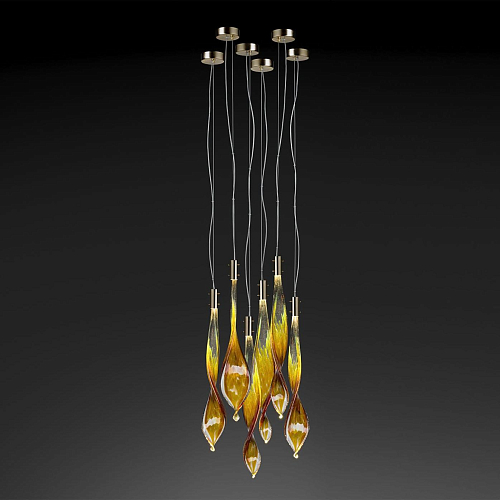 Murano Leaves 6-Lichts Hanglamp
