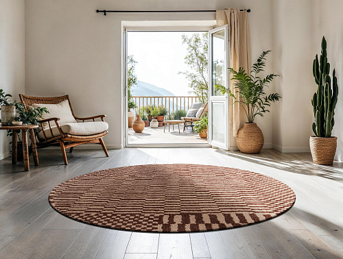 Ksar rond vloerkleed