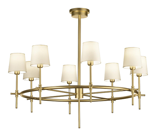 Ronde Kroonluchter in Antiek Gouden Afwerking