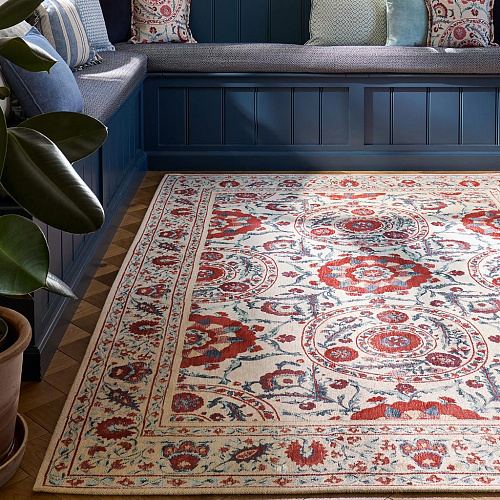 Anthos Red/Indigo vloerkleed