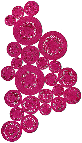 Rope binnen / buiten Pink tapijt