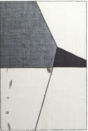 White For Three patchwork hennep tapijt