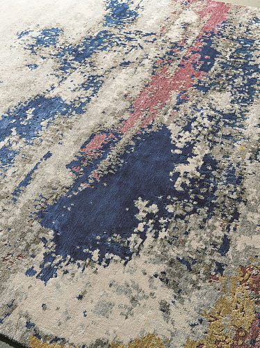 Handgeknoopt abstract multi vloerkleed