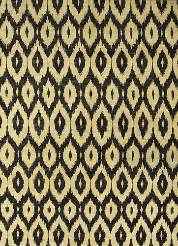 Ikat handgeknoopt wol geel vloerkleed