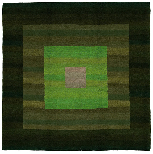 4 border groen vloerkleed