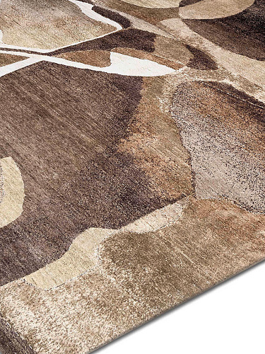 Chocolate luxe handgeknoopt vloerkleed