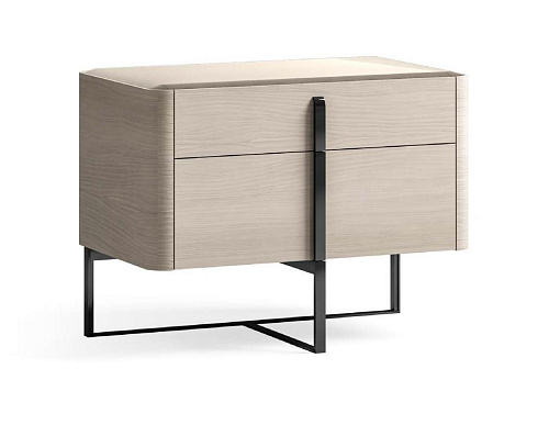 Nachtkastje met glazen blad 80