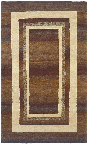 Gamba triple border bruin vloerkleed