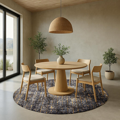 Broadway Glitter rond vloerkleed