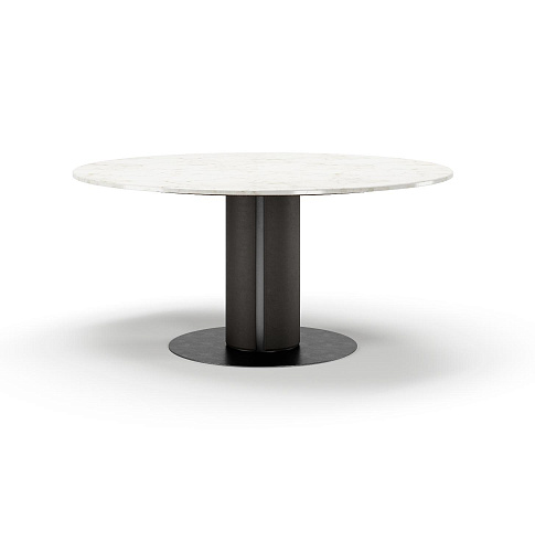 Edward ronde marmeren sokkel eettafel