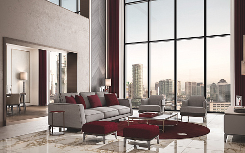 Gestoffeerde voetenbank